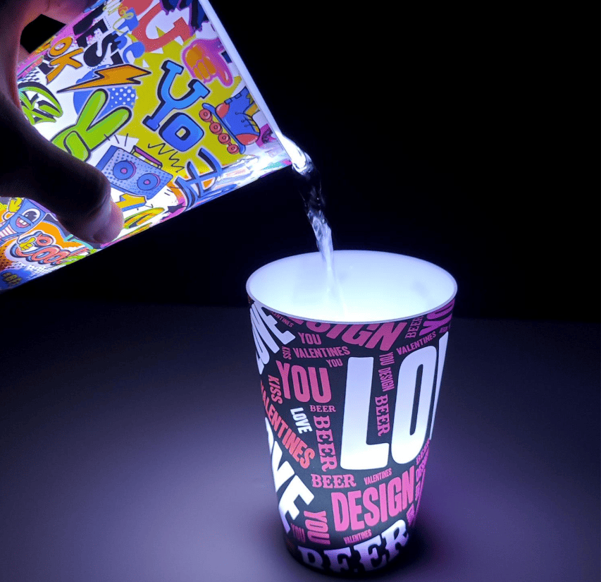 Liquid-Activated LED Cups